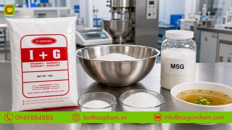 Cách dùng I+G Fujimori phối hợp với MSG để tăng vị ngọt